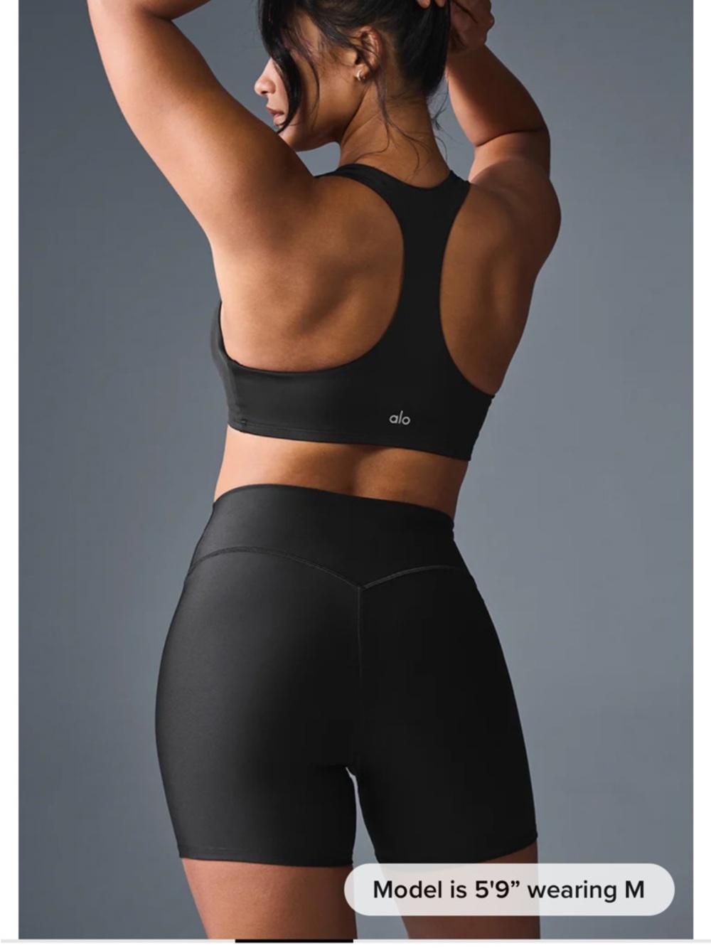 ALO Yoga Black Racerback Sports Bra - Picture 5 of 5